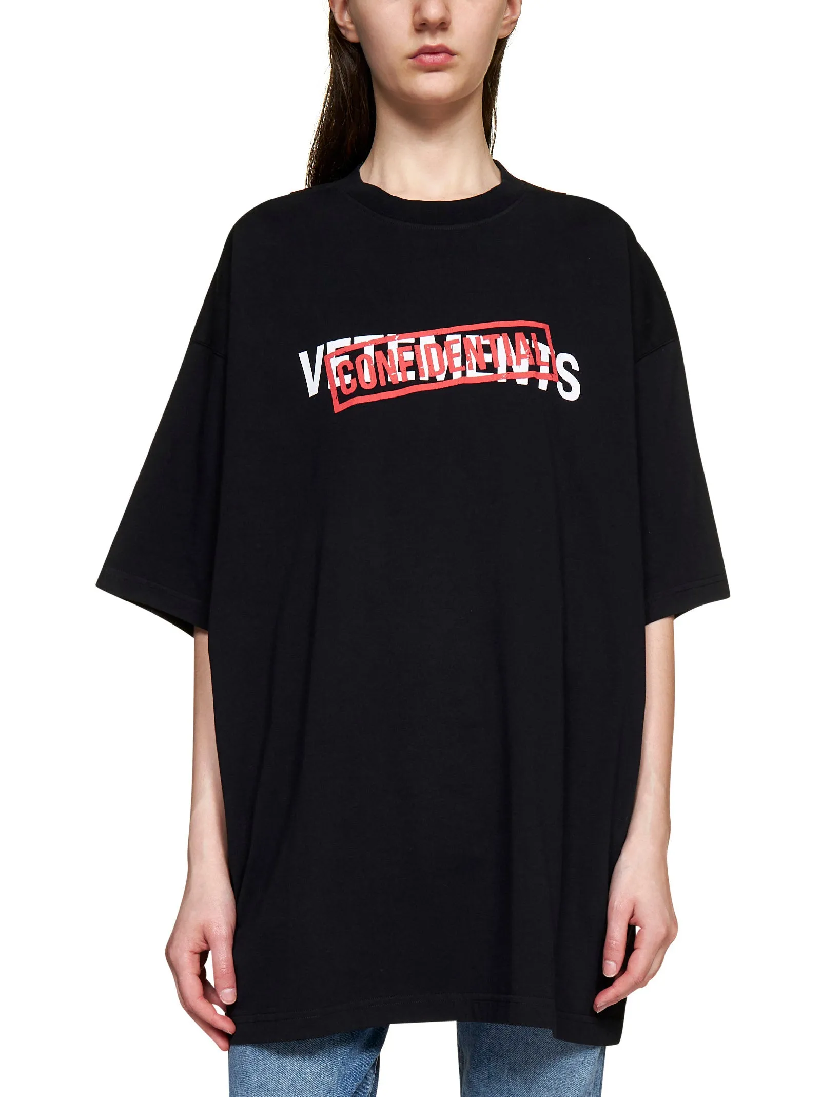 Vetements Logo Printed Crewneck T-Shirt