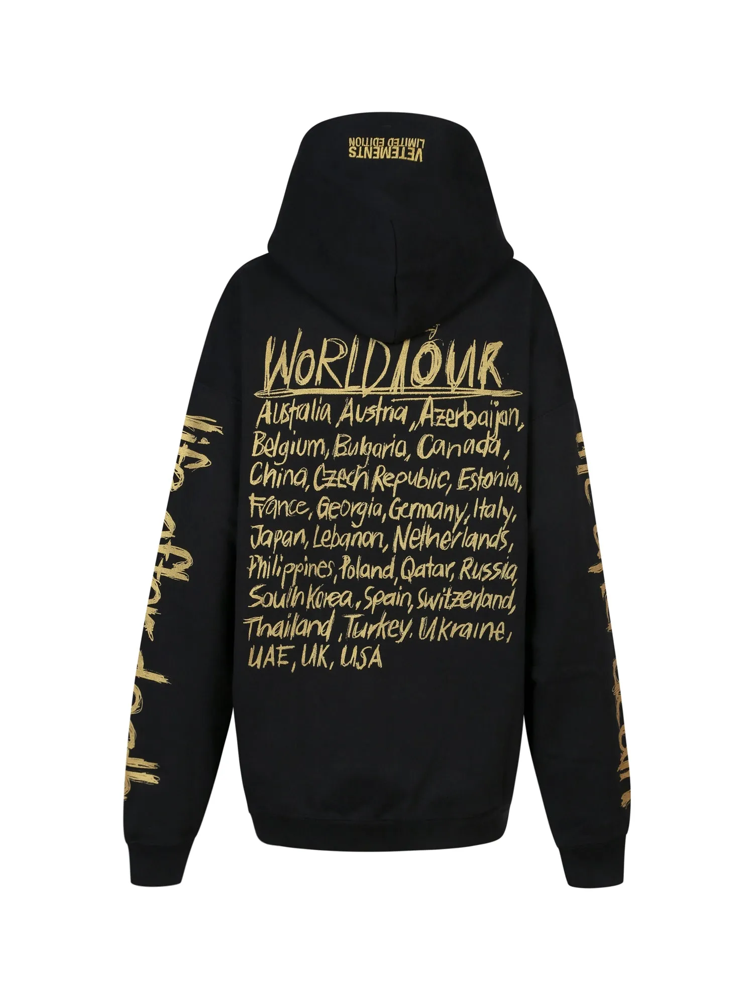 Vetements Logo Printed Drawstring Hoodie