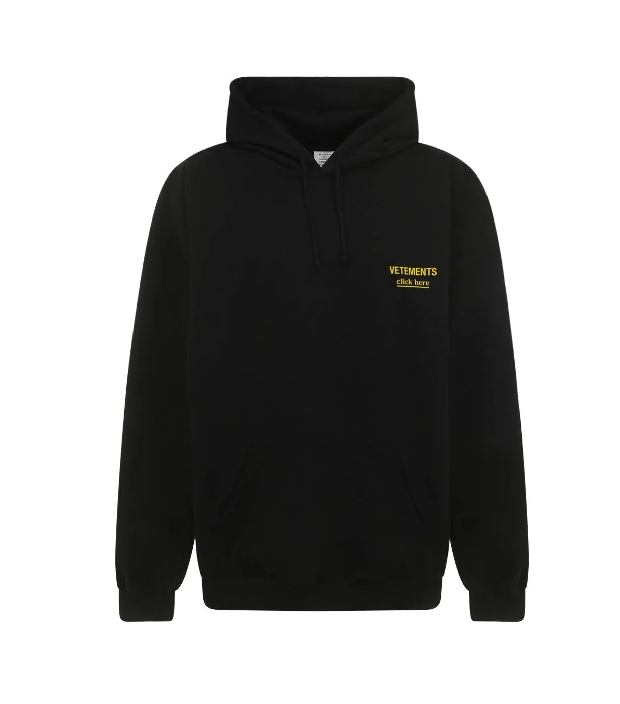 Vetements Logo Printed Drawstring Hoodie