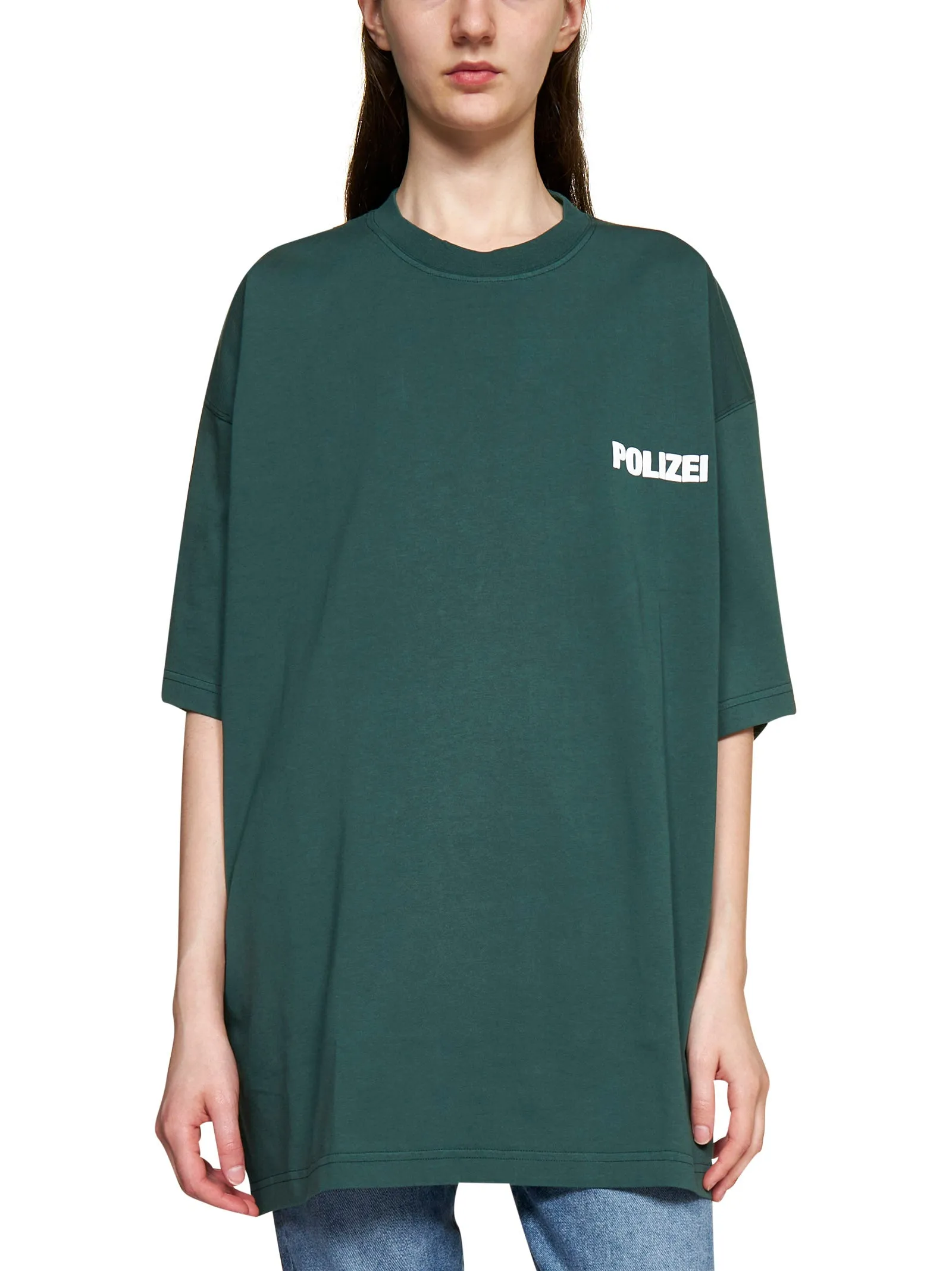 Vetements Slogan Printed Crewneck T-Shirt