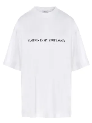 Vetements Slogan Printed Crewneck T-Shirt