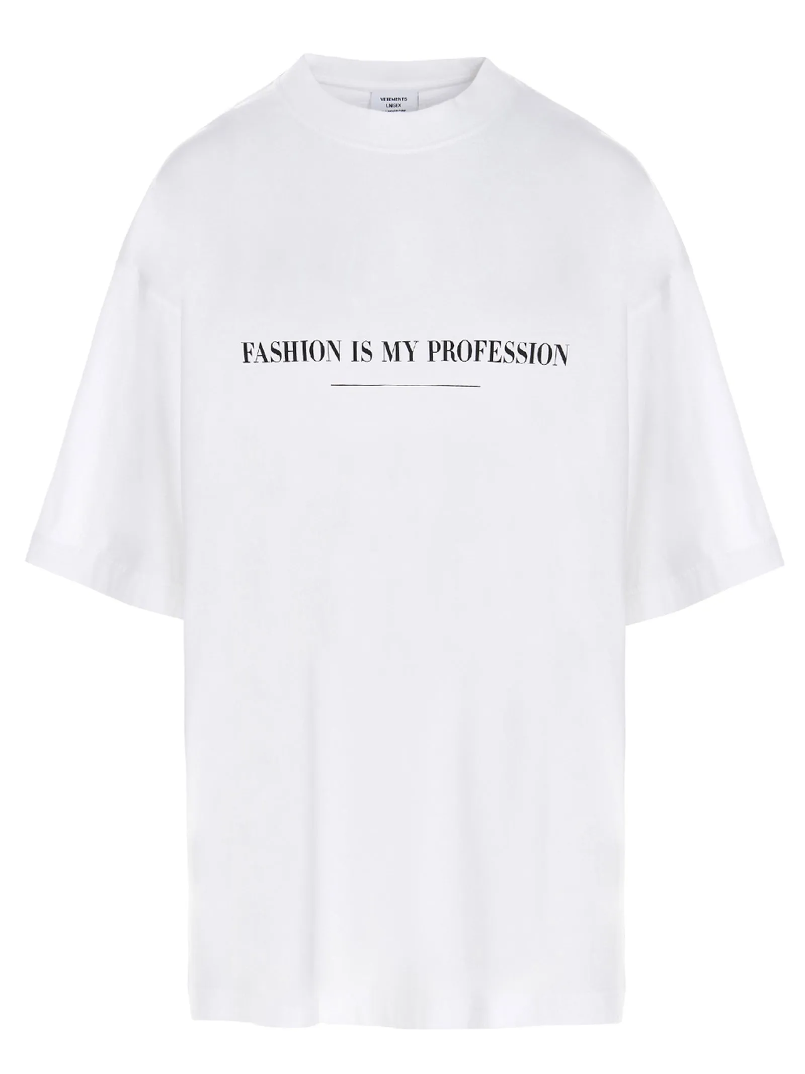 Vetements Slogan Printed Crewneck T-Shirt