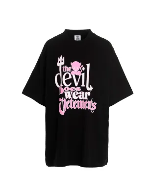 Vetements Slogan Printed Crewneck T-Shirt