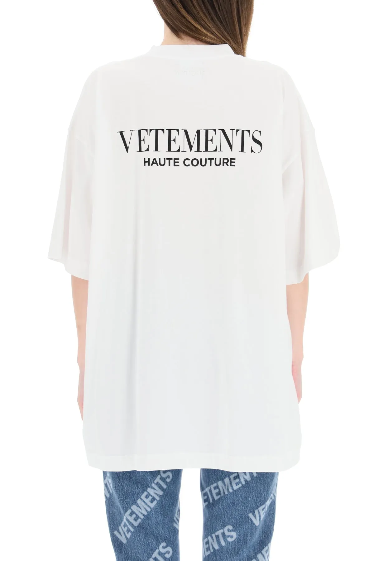 Vetements Slogan Printed Crewneck T-Shirt