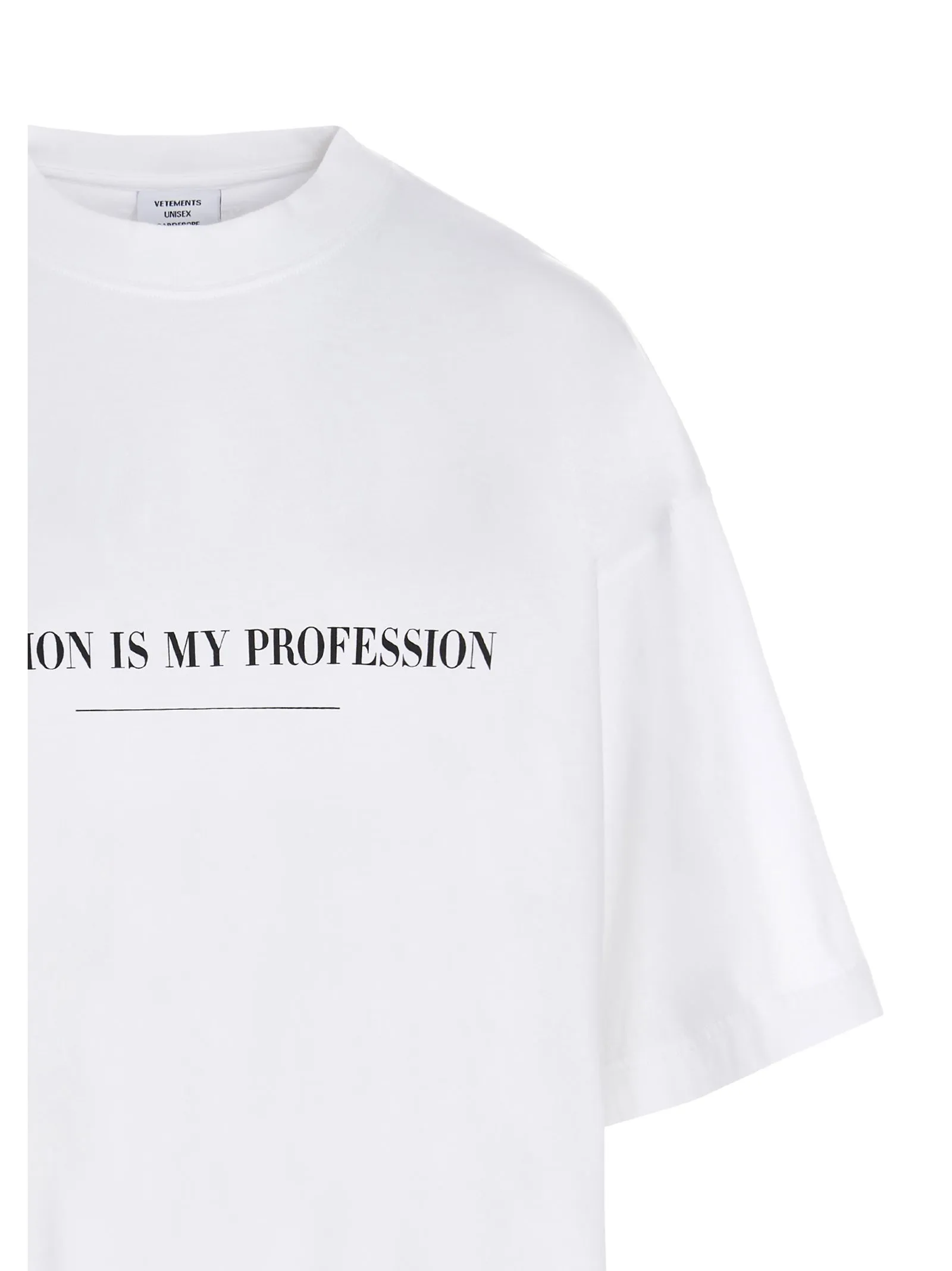 Vetements Slogan Printed Crewneck T-Shirt