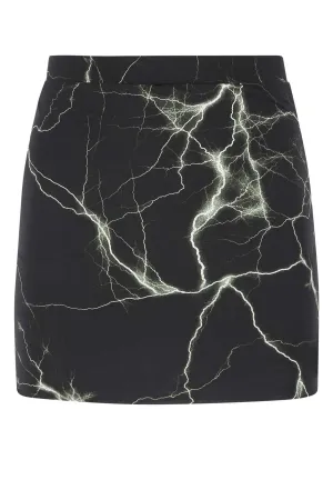 Vetements Thunder Printed Mini Skirt