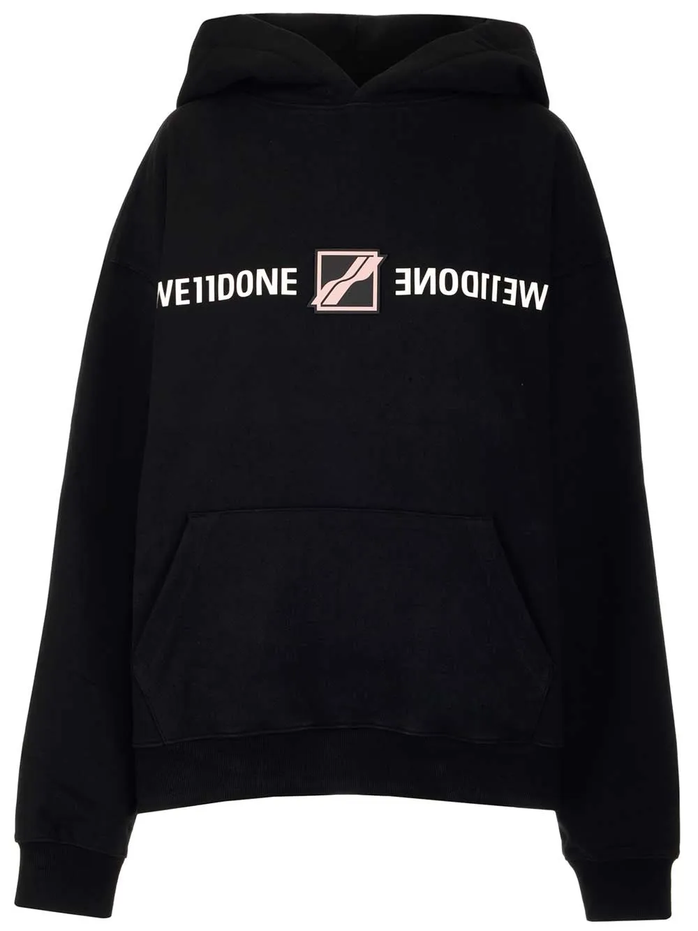 We11done Logo Printed Long-Sleeved Hoodie
