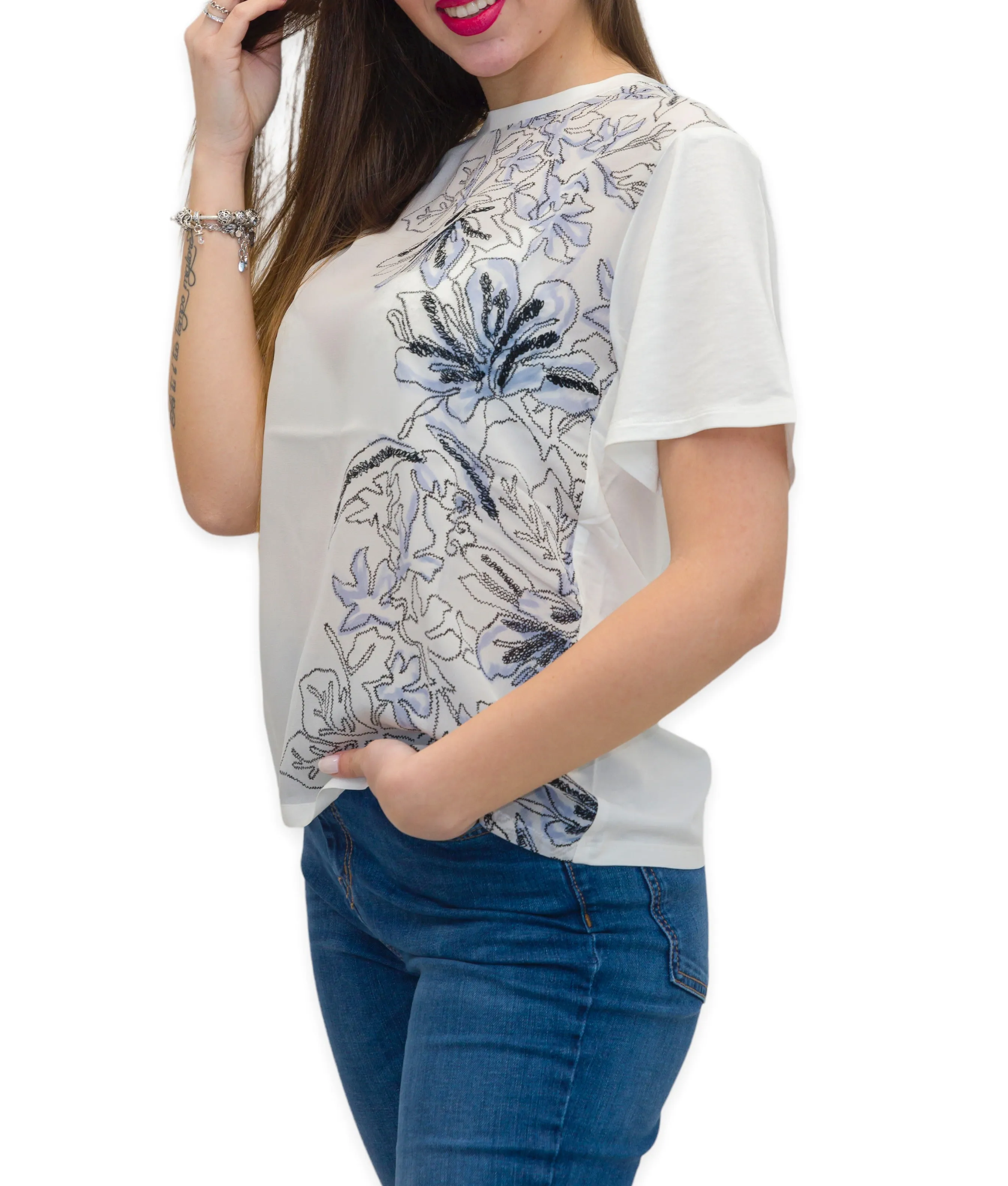 Weekend Max Mara Embroidered Crewneck T-Shirt