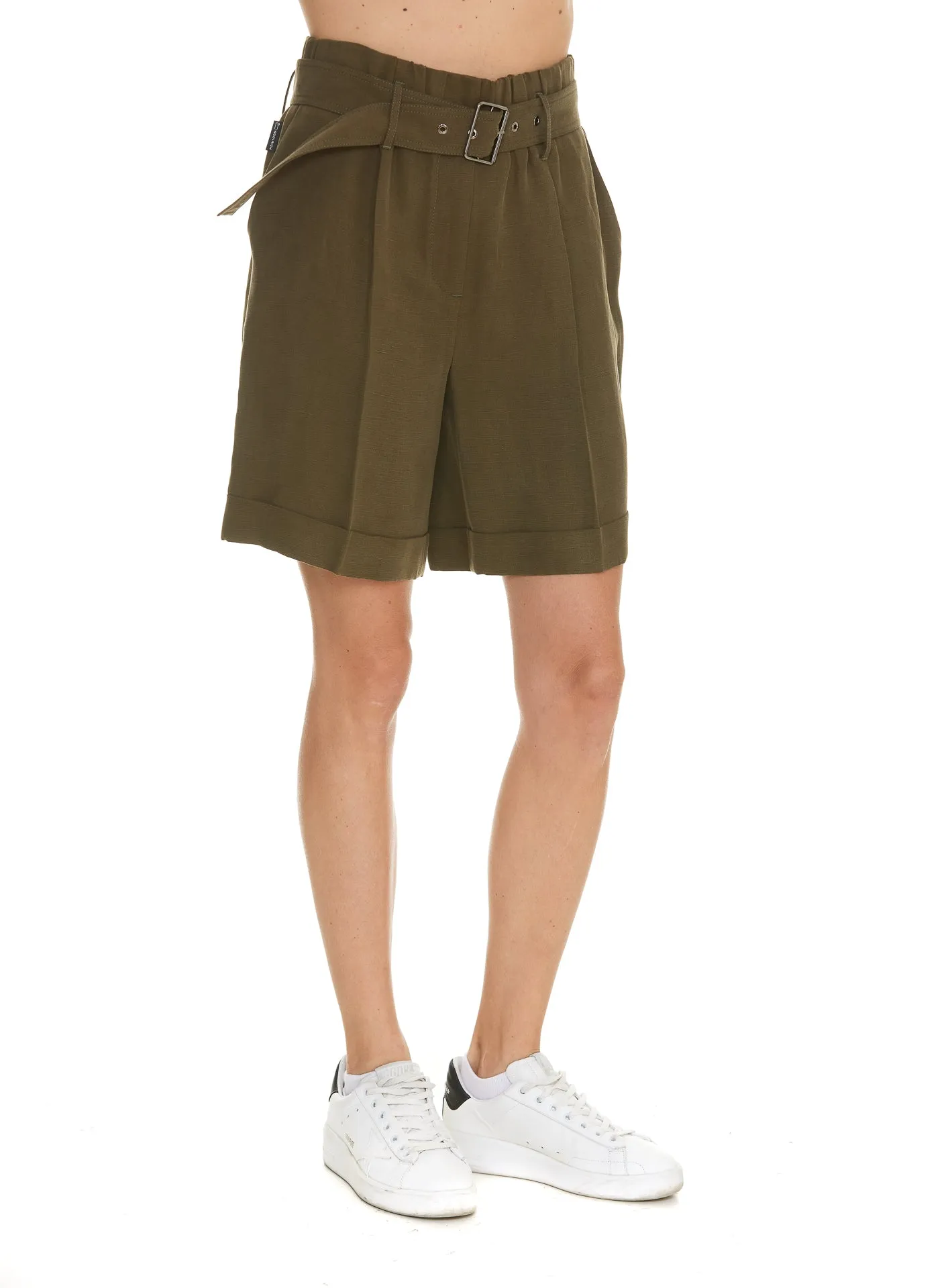 Woolrich Elasticated Waist Belted Shorts