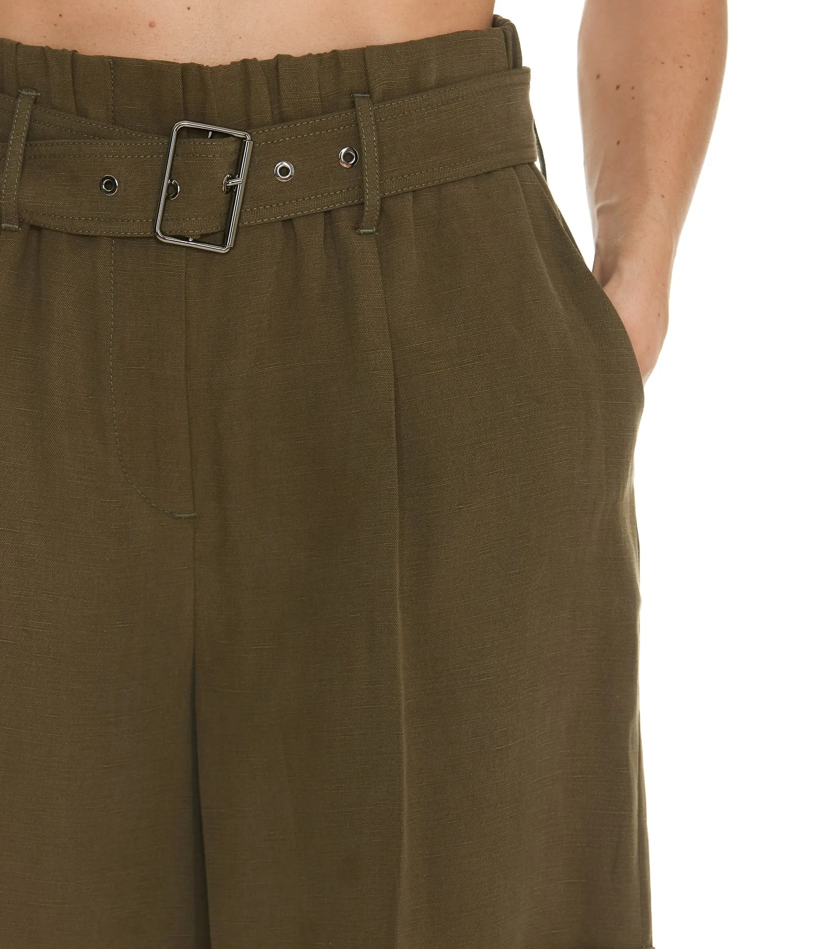 Woolrich Elasticated Waist Belted Shorts