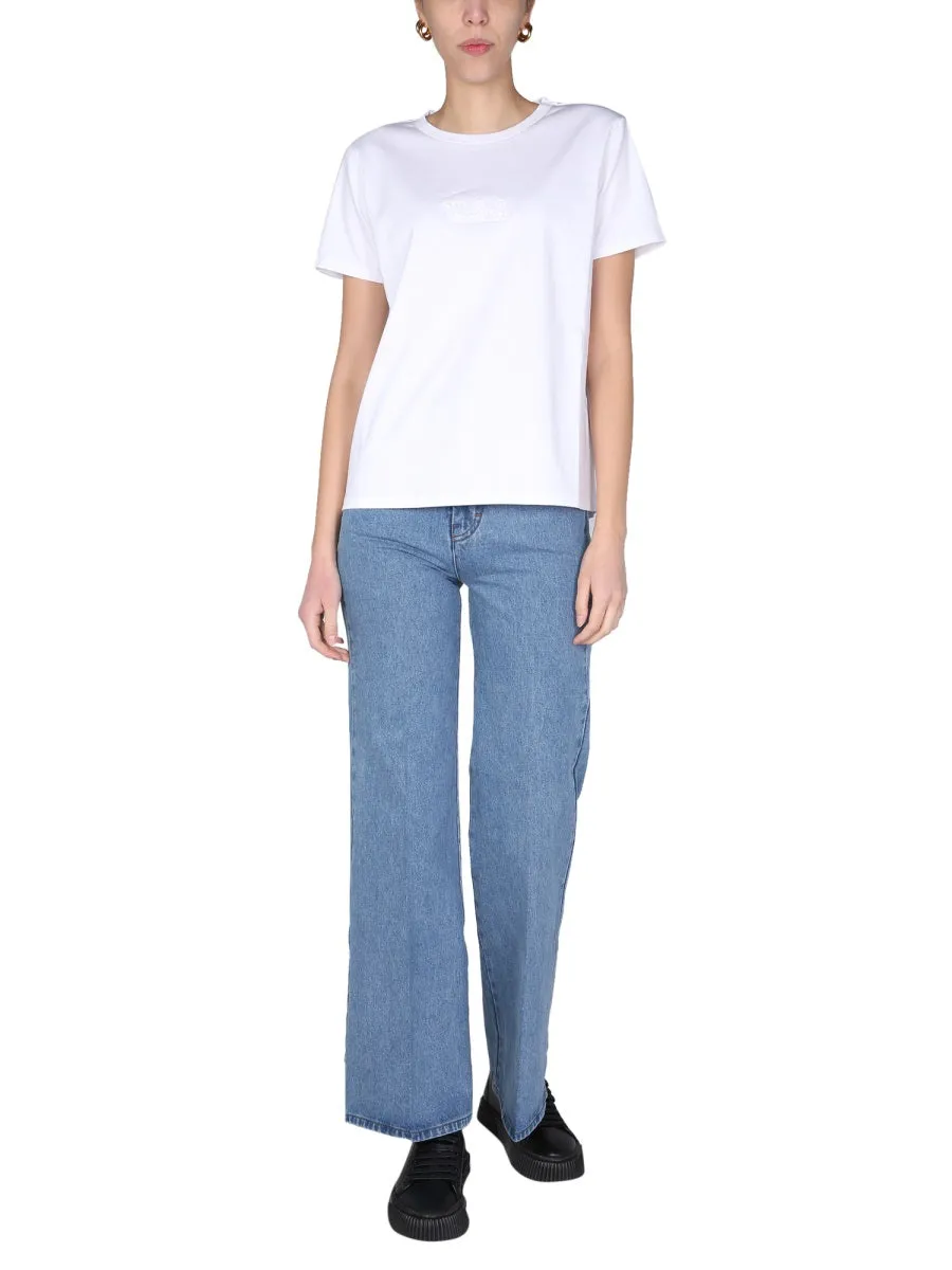 Woolrich Logo Debossed Crewneck T-Shirt