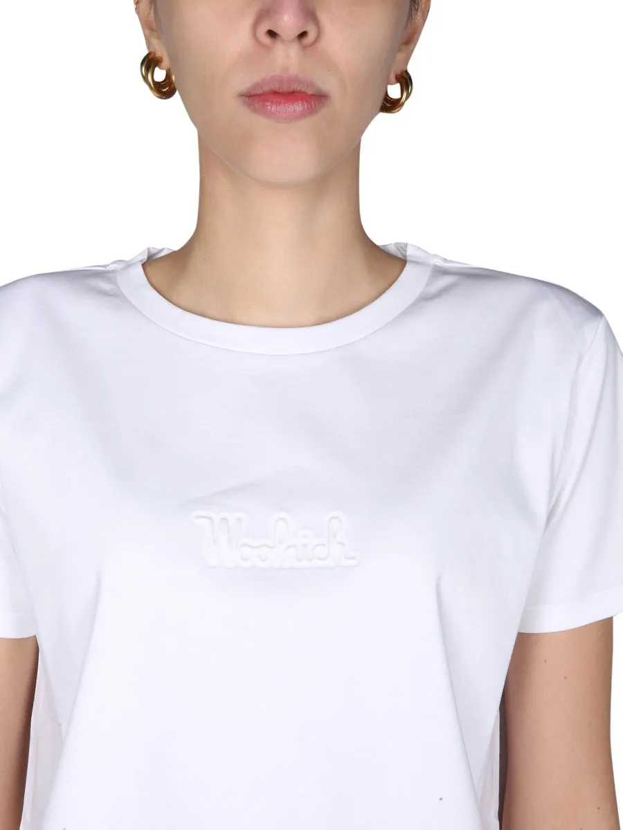 Woolrich Logo Debossed Crewneck T-Shirt