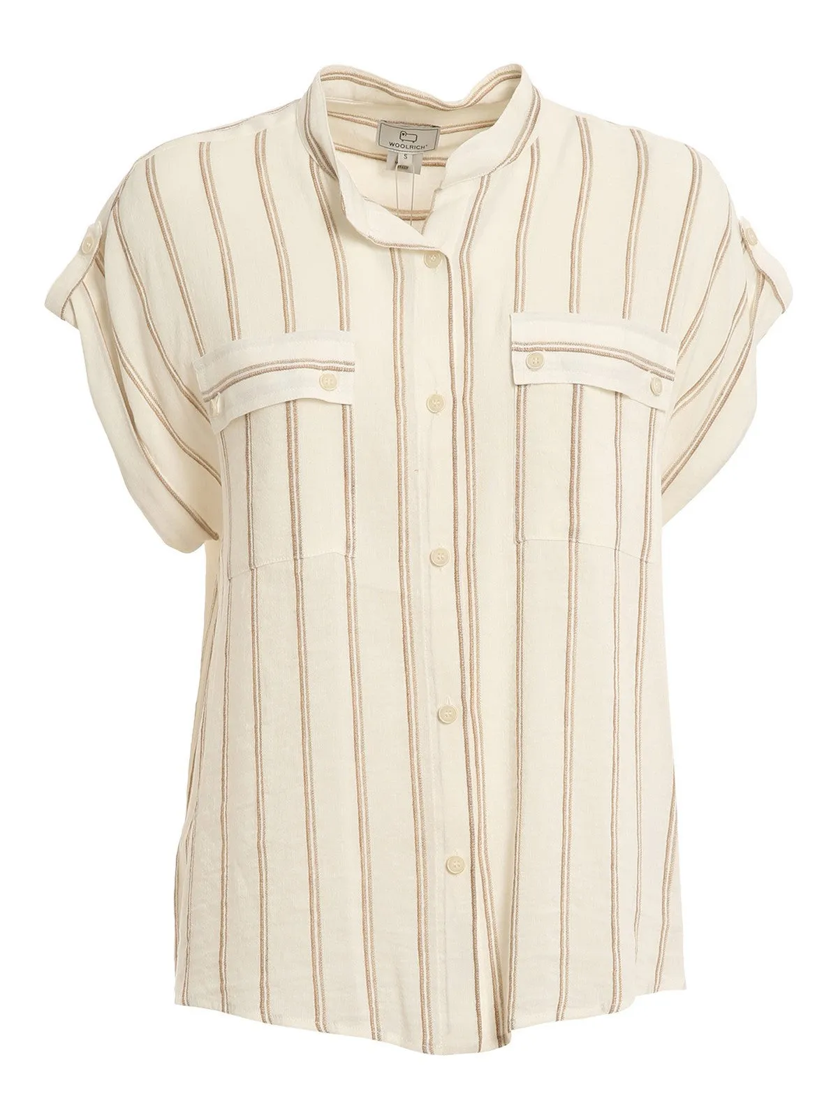 Woolrich Vertical Striped Short-Sleeved Shirt