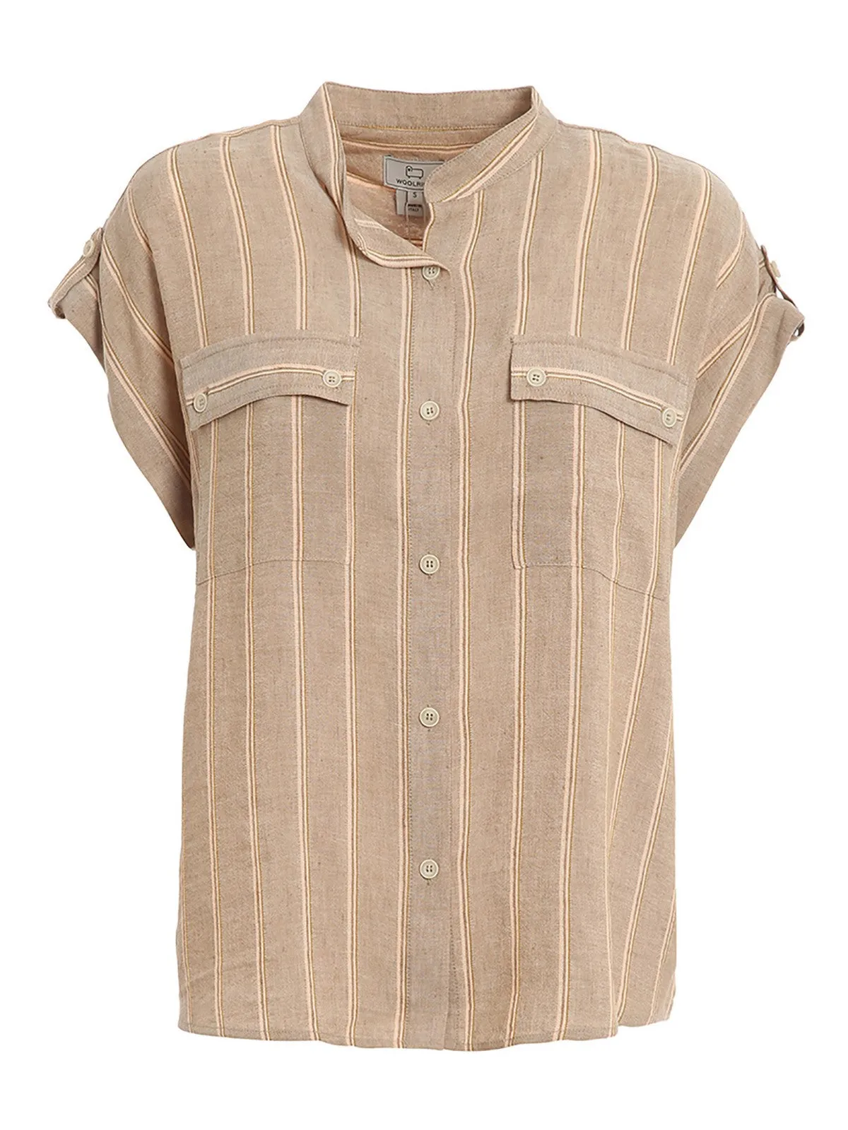 Woolrich Vertical Striped Short-Sleeved Shirt