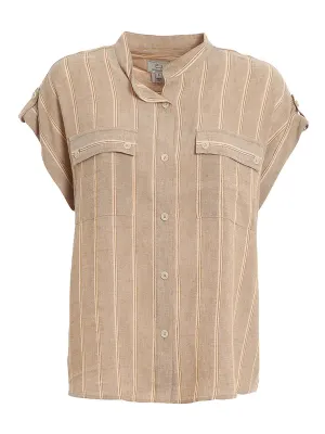 Woolrich Vertical Striped Short-Sleeved Shirt