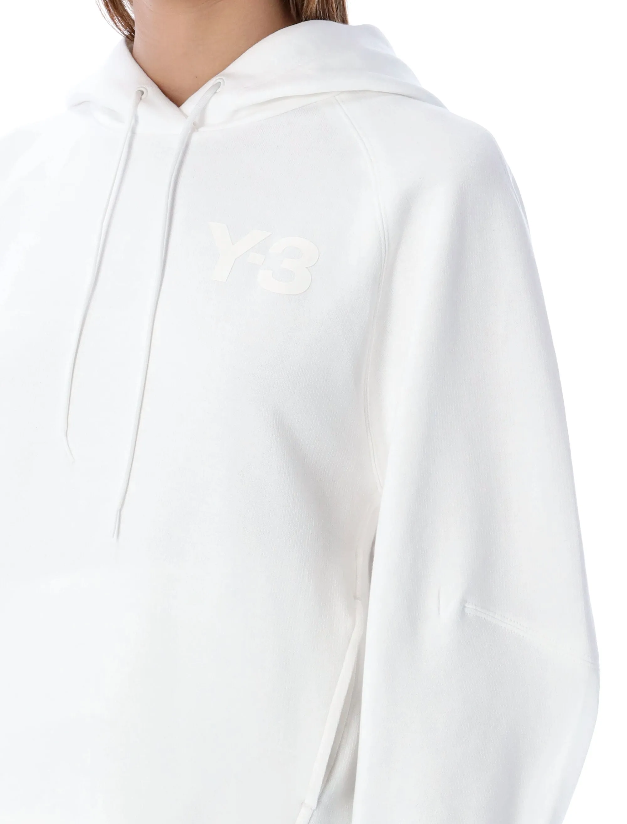 Y-3 Logo Printed Drawstring Hoodie