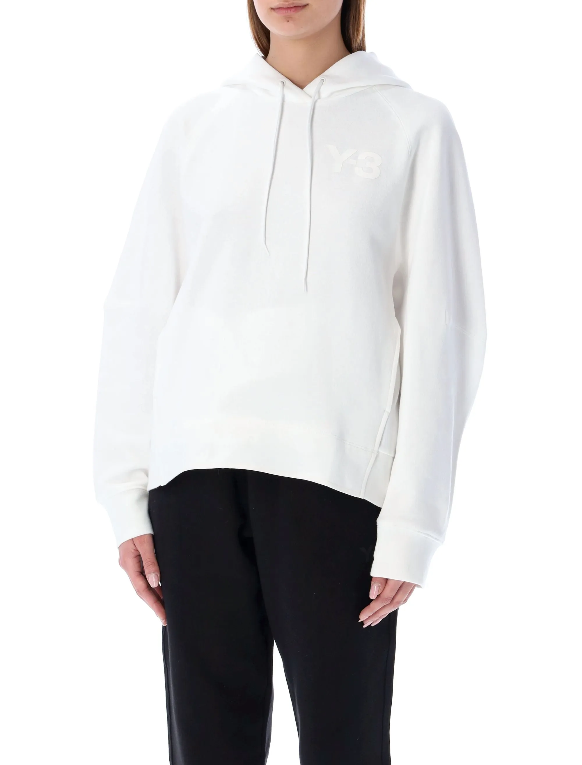 Y-3 Logo Printed Drawstring Hoodie