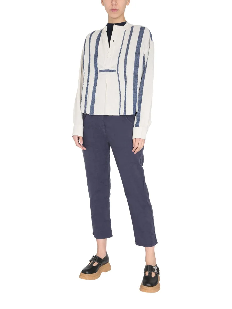YMC Juju Striped Crewneck Top