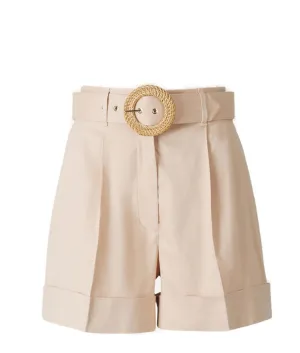 Zimmermann Pleated Detail Belted Shorts