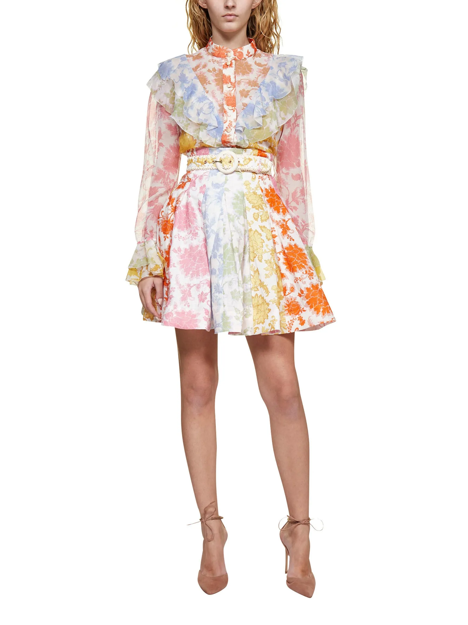 Zimmermann Postcard Flip Mini Skirt