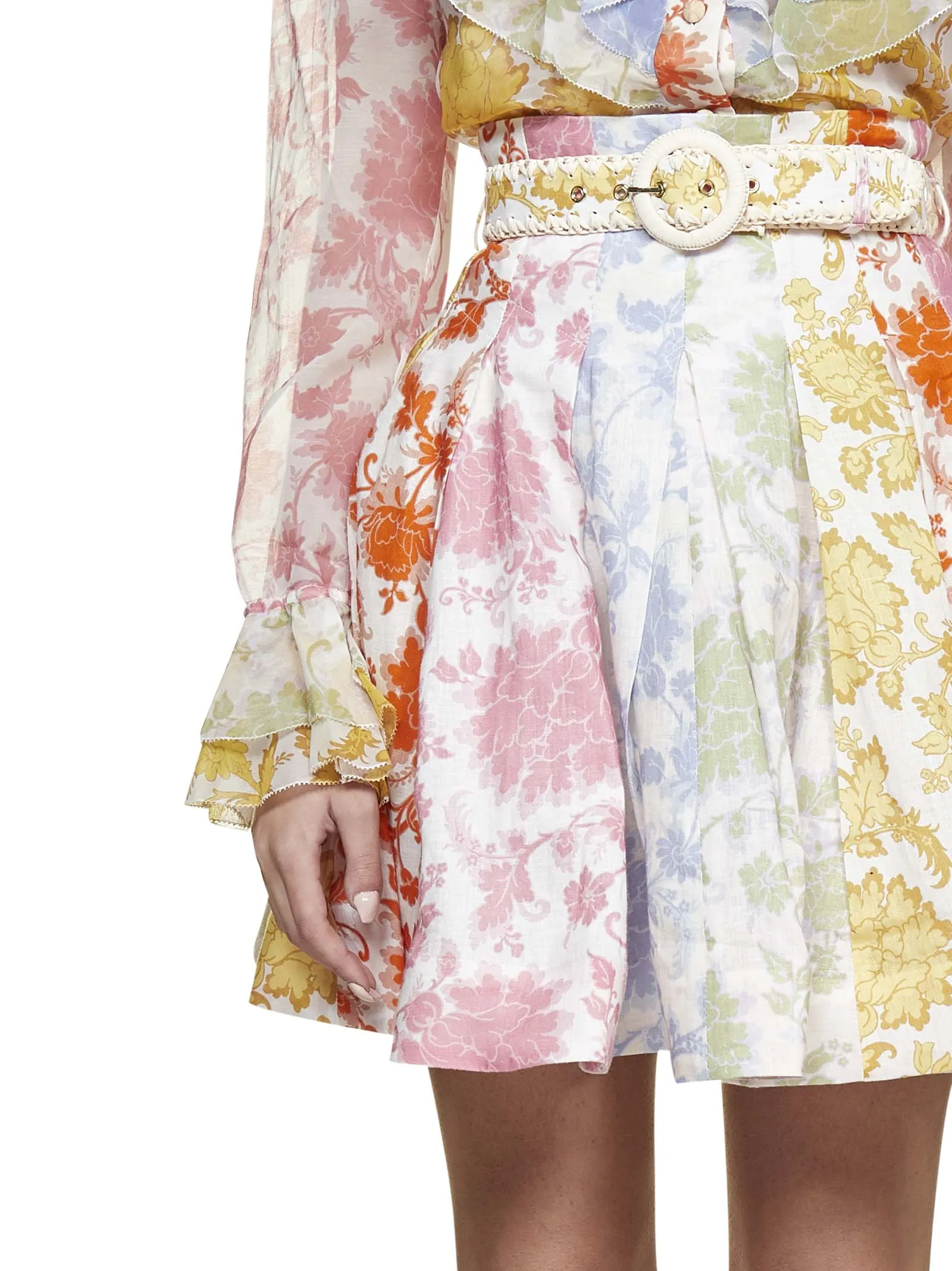 Zimmermann Postcard Flip Mini Skirt