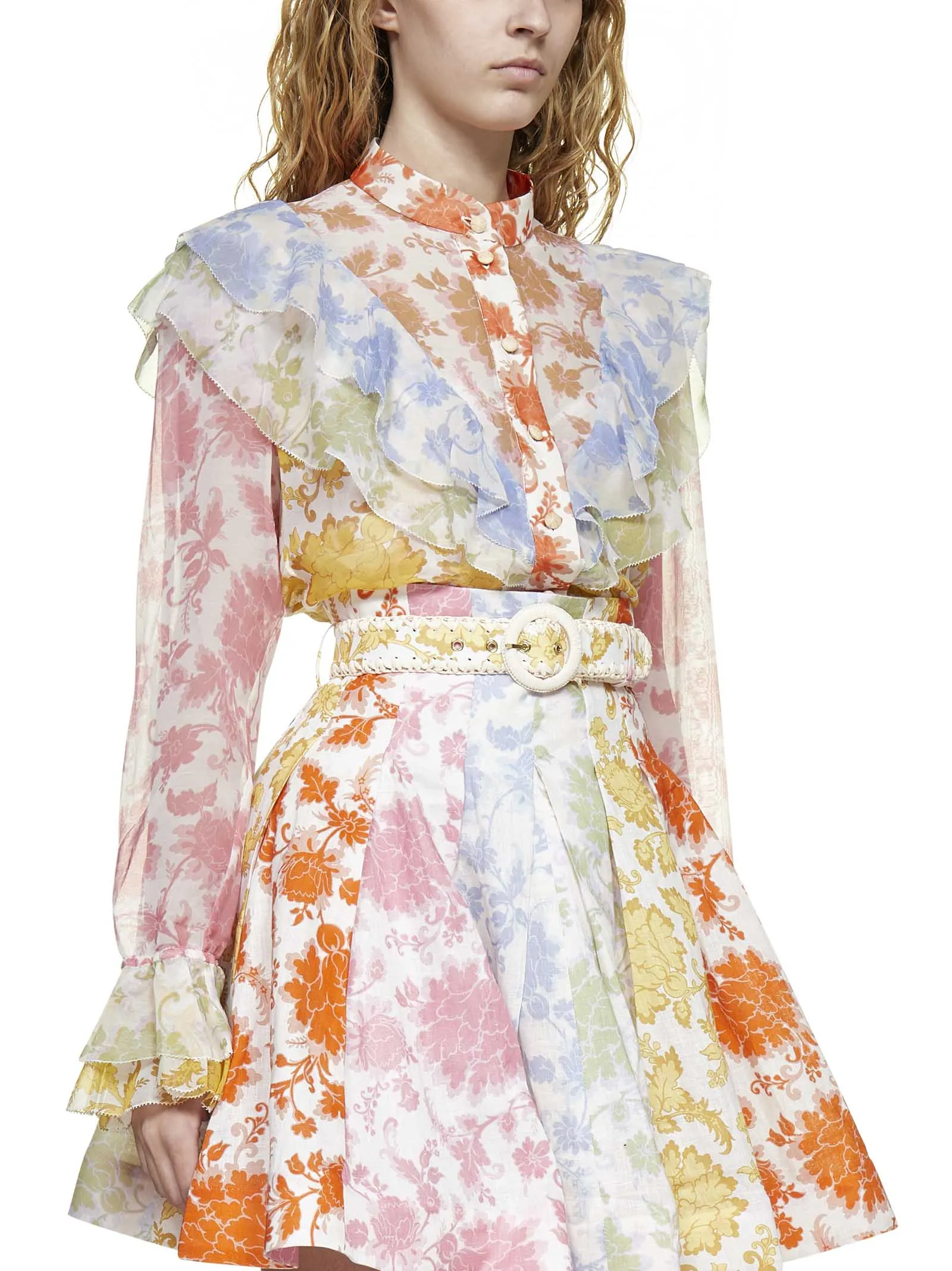 Zimmermann Postcard Flip Mini Skirt